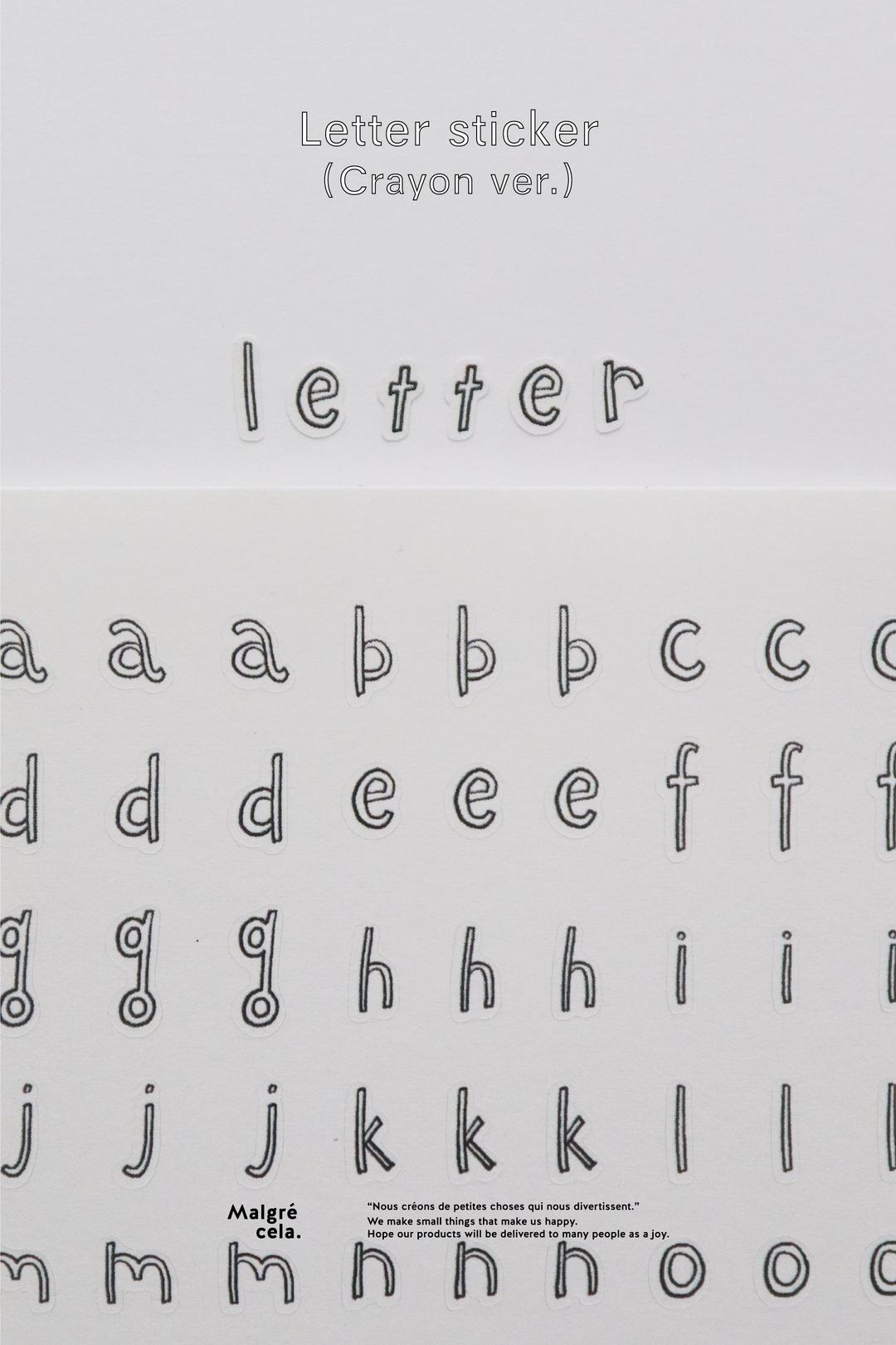 Letter sticker (Crayon ver)