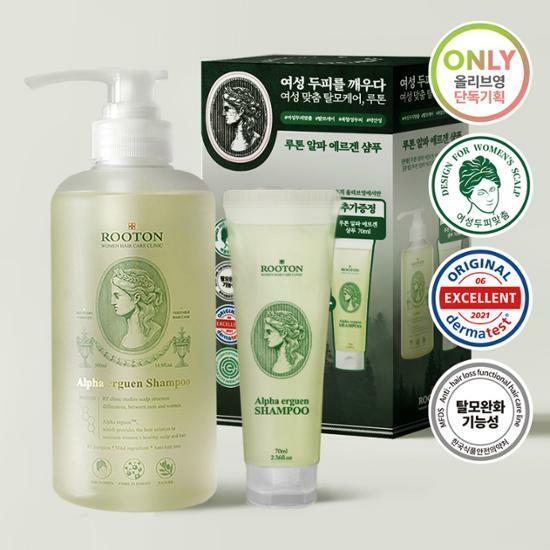 루톤 여성 두피용 알파에르겐 탈모샴푸 500ml+70ml 증정기획