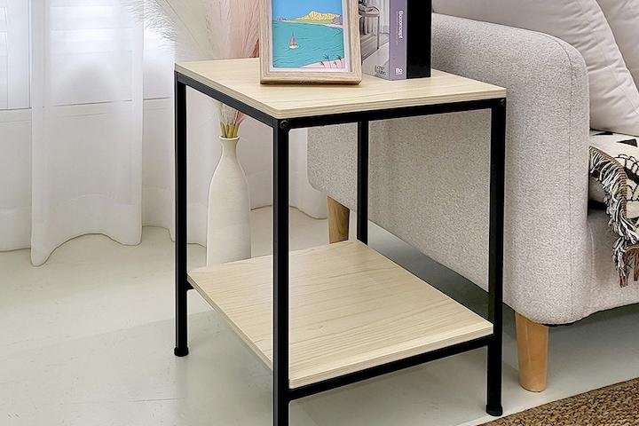 STABIL 2단 우드철제 협탁