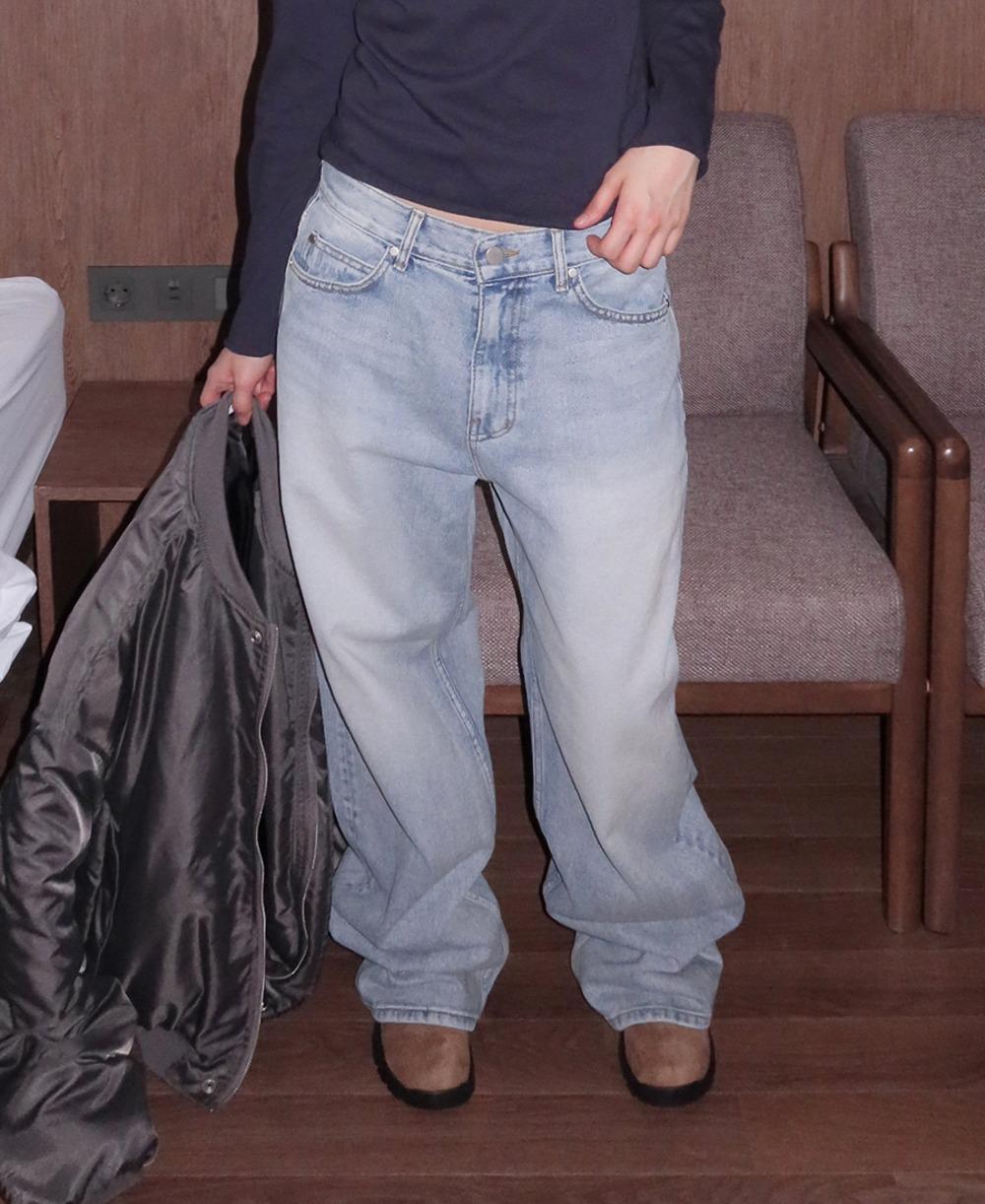 앤드류 연청 와이드 데님팬츠