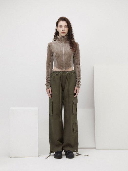 Cotton cargo pants - khaki