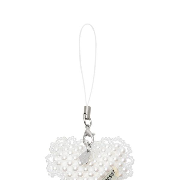 Heart Cushion Phone String (White)