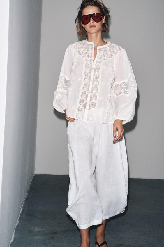 ZW COLLECTION EMBROIDERED SHIRT