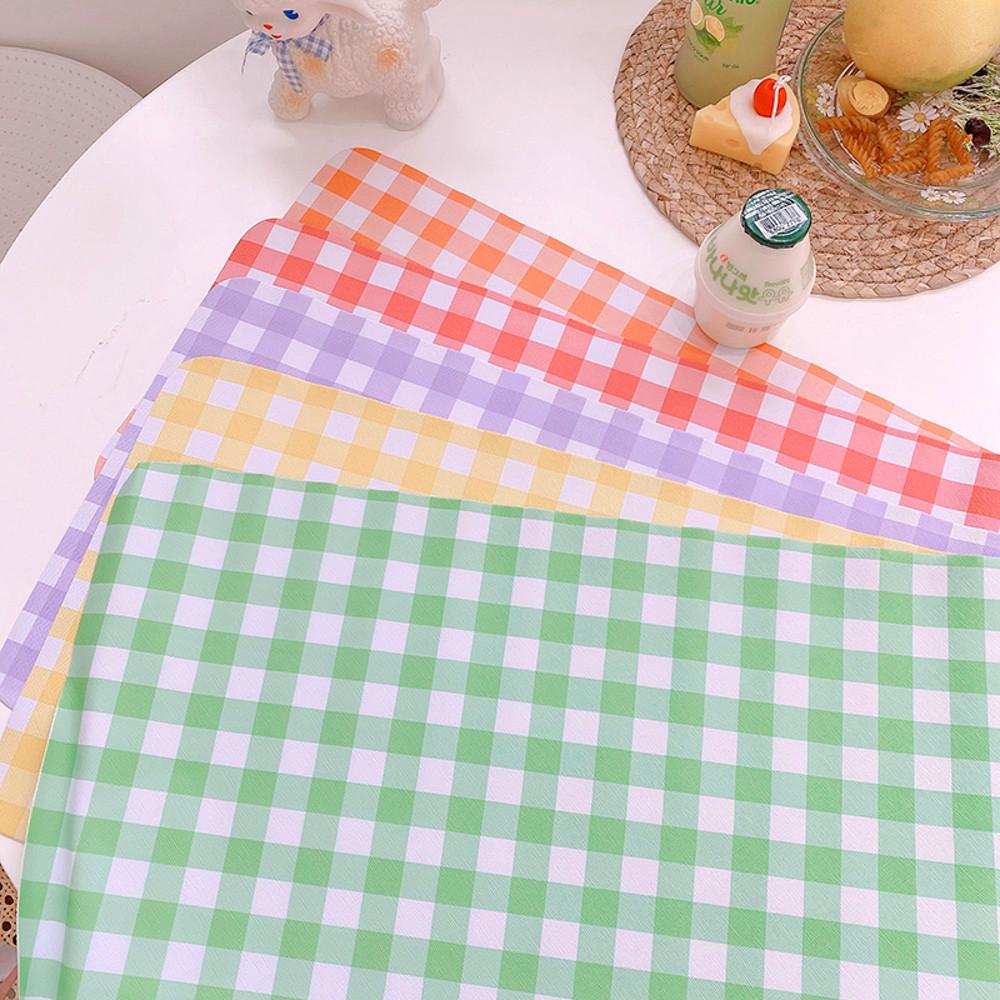 파스텔 체크 데스크 매트 패드 책상매트 장패드 테이블매트