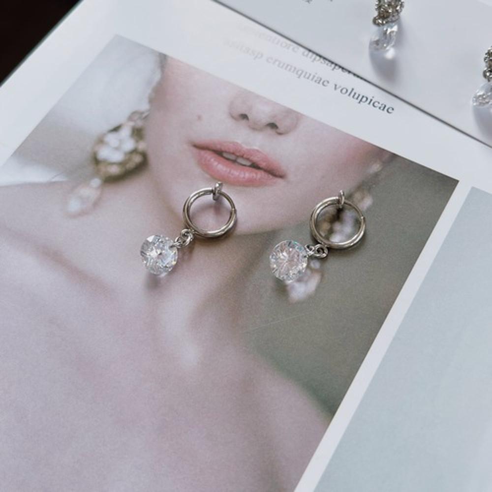 [링귀찌 / 자석귀찌 / 귀걸이] 큐빅 다이아