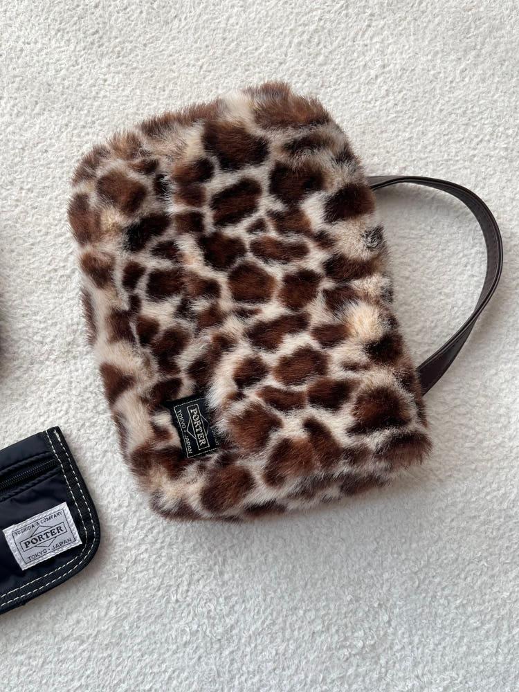 포터 레오파드 퍼 백
