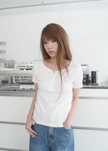 에프터먼데이 henley-neck span tee (5c)