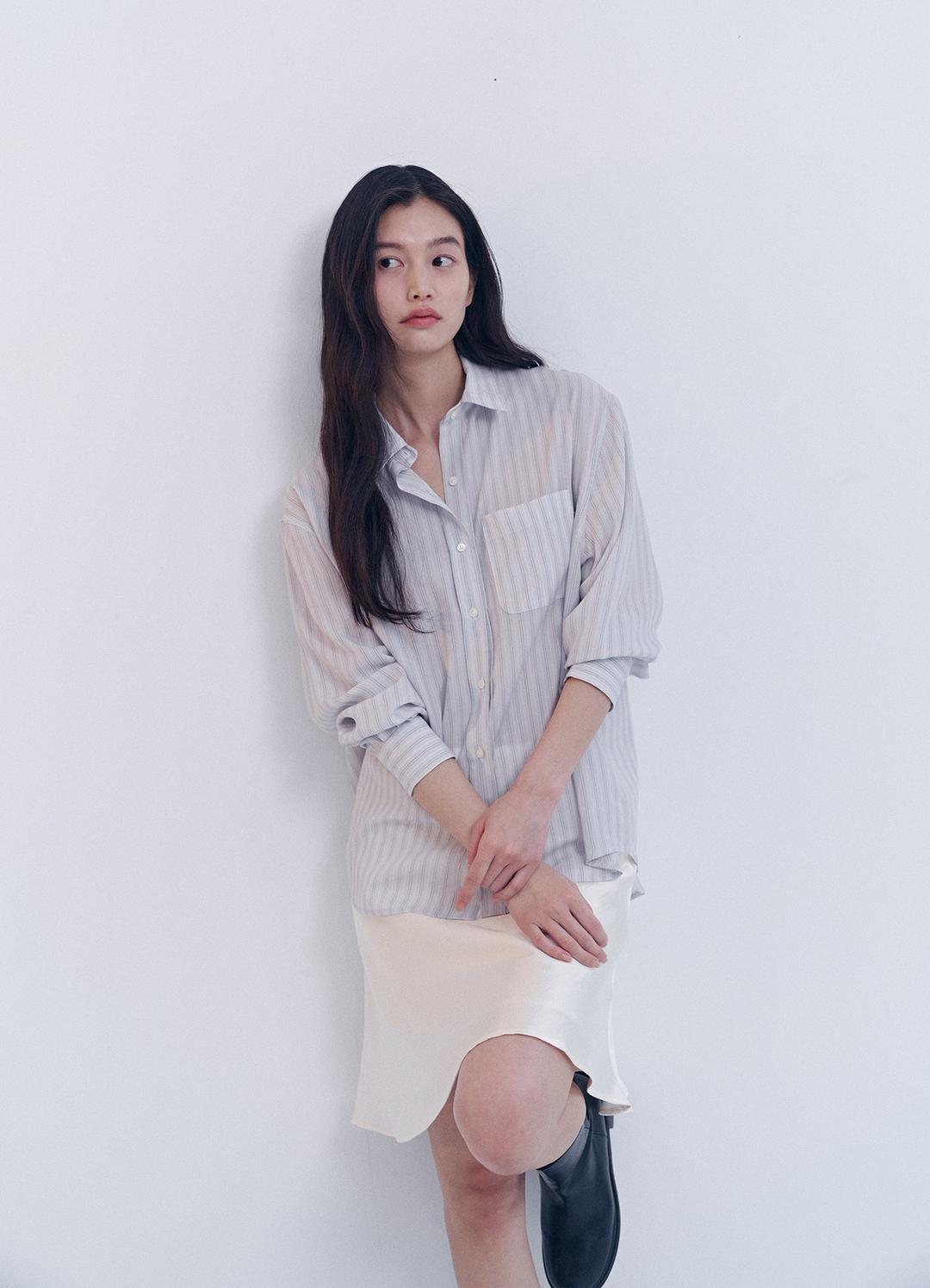 2ND Fonte Stripe Shirts(fabric by Ichimen)