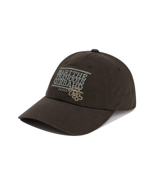 CLASSIC LOGO FLOWER STITCHED CAP dark brown