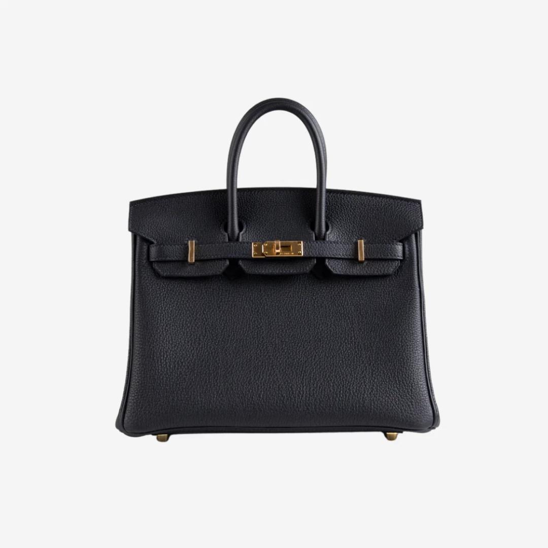 Hermes Birkin 25 Bag Togo & Gold Caban