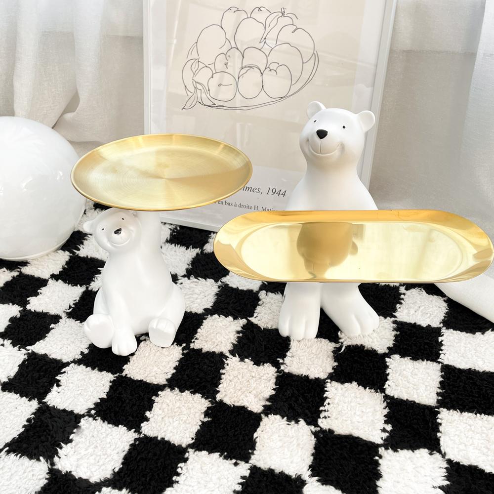 북극곰 토끼 장식 트레이 차키 보관 매장 카운터 오브제 화장대 소품거치대