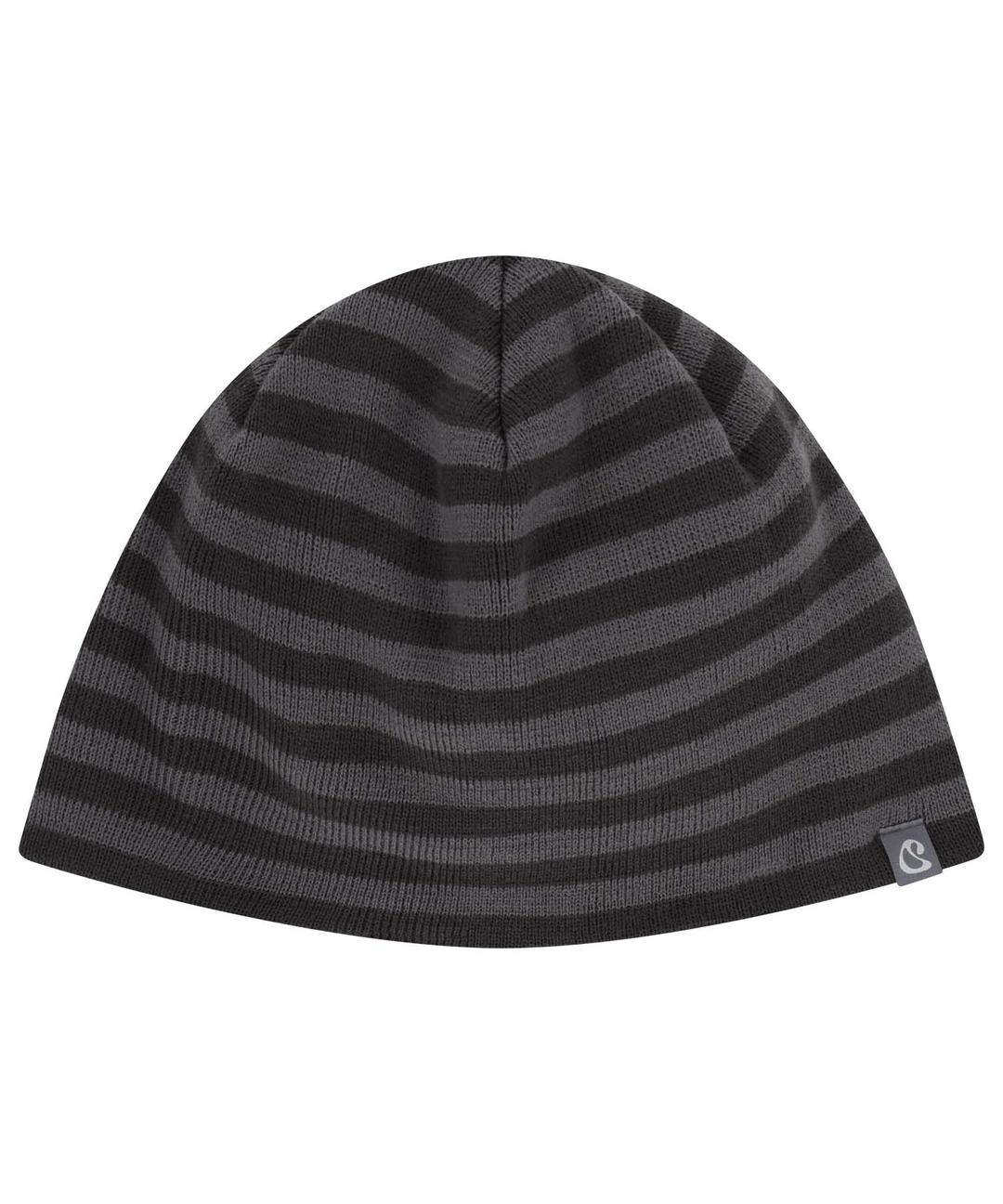 DUAL STRIPE BEANIE PURPLE GREY