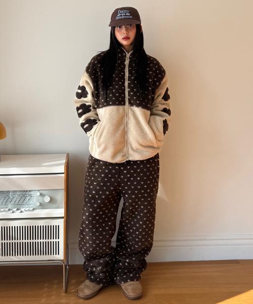 DAISY FLEECE PANTS brown