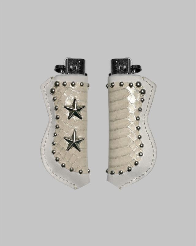 Double Star Leather Lighter Holde [white]