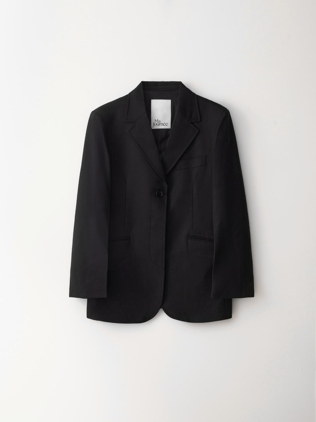 SINGLE HIDDEN JACKET_BLACK