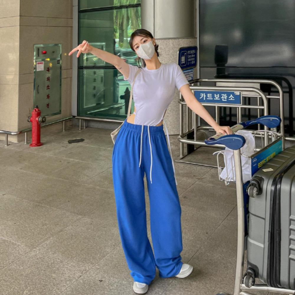 워너비뮤즈 [20color💙롱&숏&조거ver] 매일 골라 입는 트레이닝 와이드 팬츠 조거 팬츠 츄리닝 바지 롱 숏 하이웨스트 밴딩 트레이닝 팬츠 봄 여름 가을 간절기