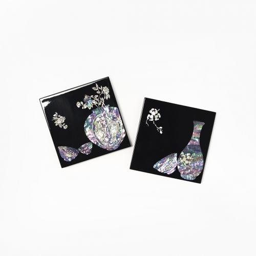 도자문 잔받침 세트(2p)