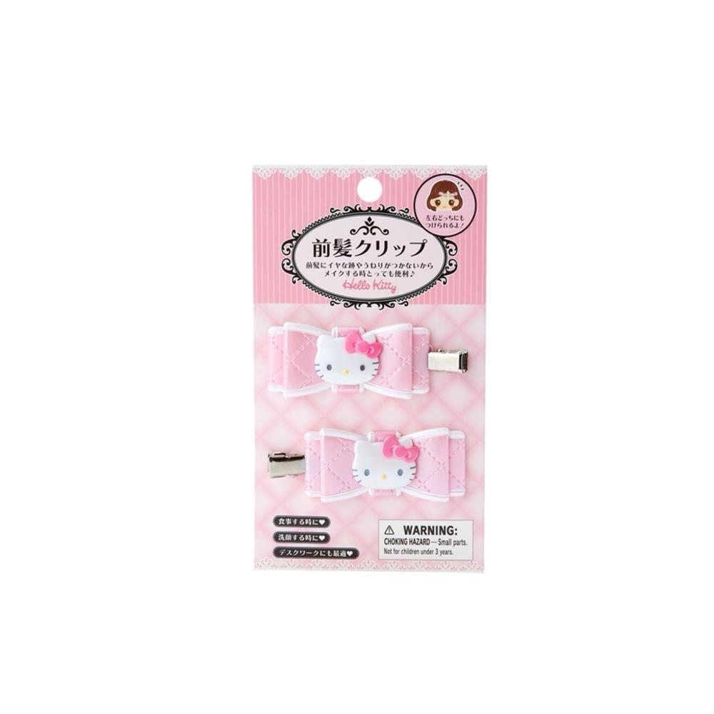 [SANRIO] 헬로키티 퀼트 리본 앞머리 머리핀