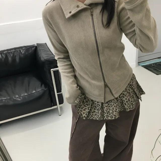 (2 color) 더블 버튼 투웨이 니트집업