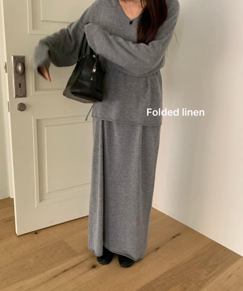 Vasil 바질 케어 원피스 민소매 U넥 H라인 롱 니트 원피스(3color)