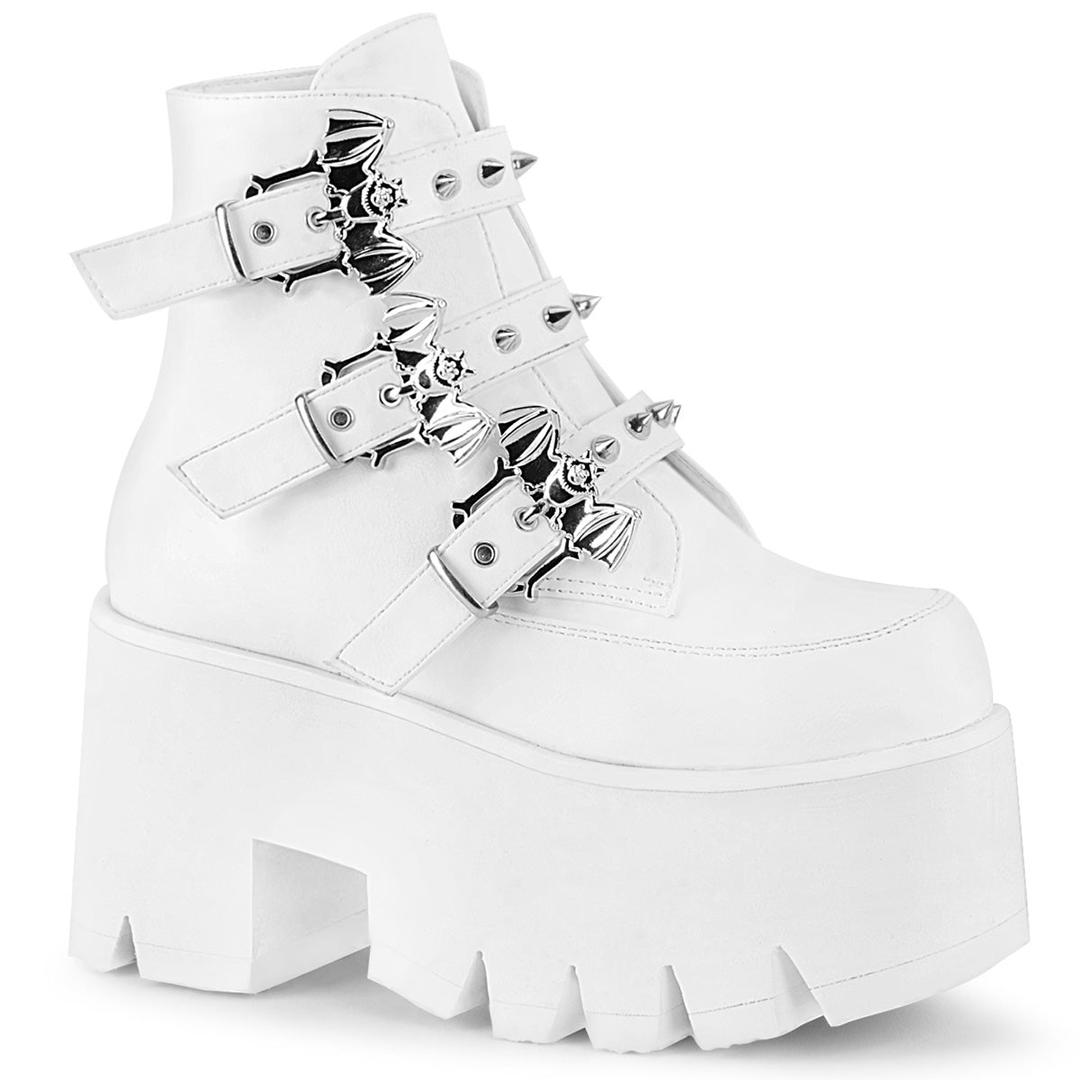 Ashes-55 - White Vegan Leather / 10