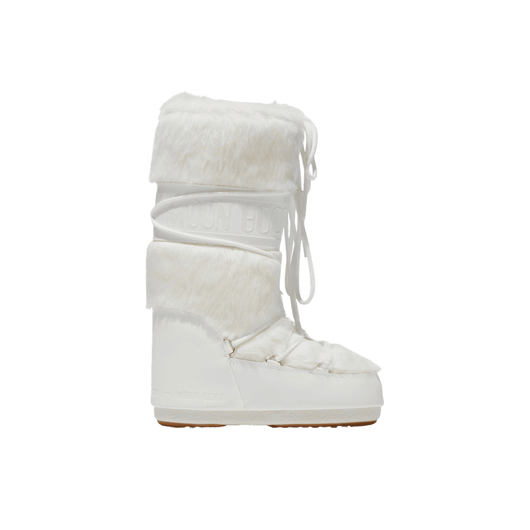 ICON WHITE FAUX-FUR BOOTS