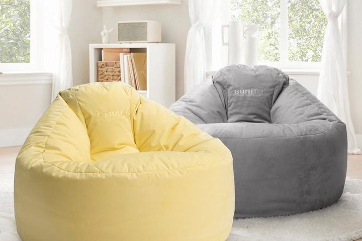 대형 블루밍 B807 스웨이드 빈백 소파 16colors (풋스툴세트)