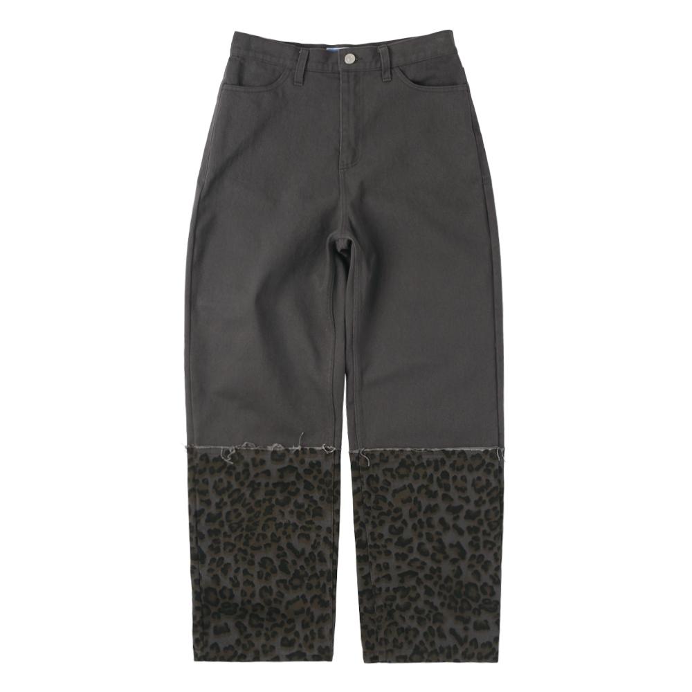 Half Leopard Pant - Charcoal