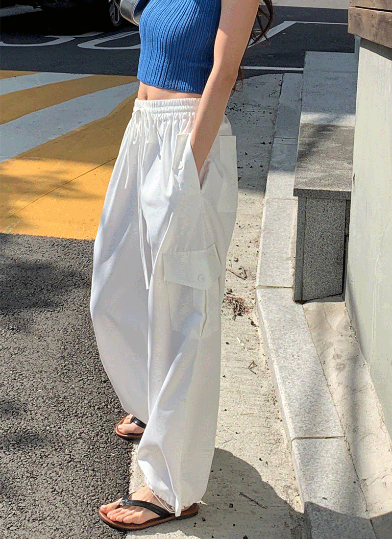 마니또 카고 투웨이 조거 와이드 팬츠