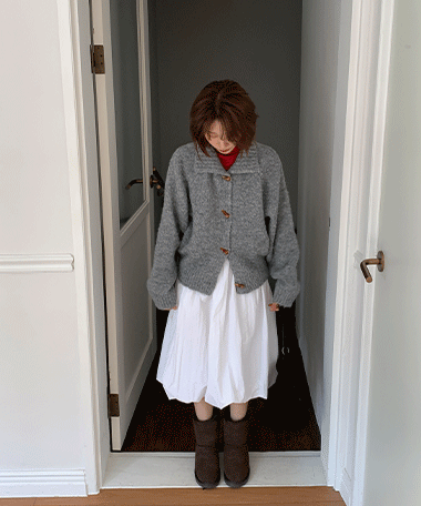 데일리쥬 [무료배송] 카이작 펌킨 미디 스커트