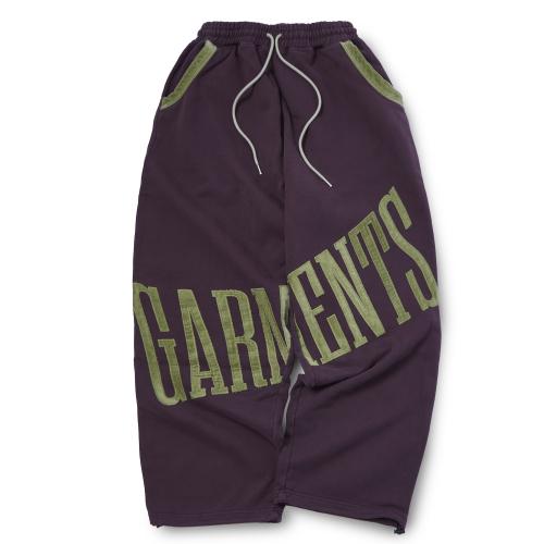 Velvet Applique Sweatpants (PURPLE)