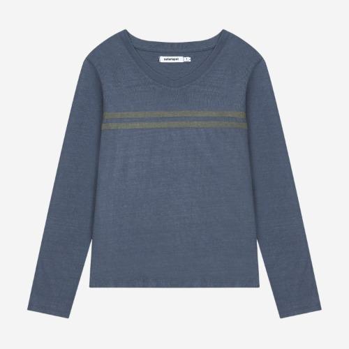 PIGMENT LINER V-NECK TEE (NAVY)