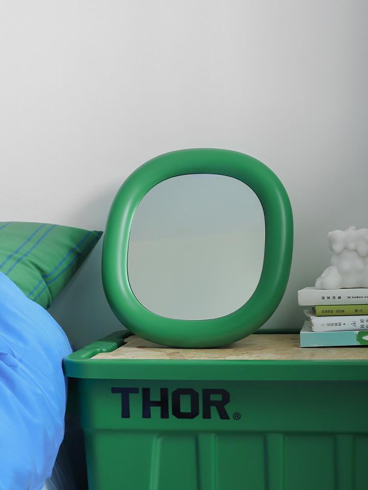 수심 Round Bubble Mirror(3 color) 라운드 거울 벽걸이 스탠드 탁상 모던 미러 크림