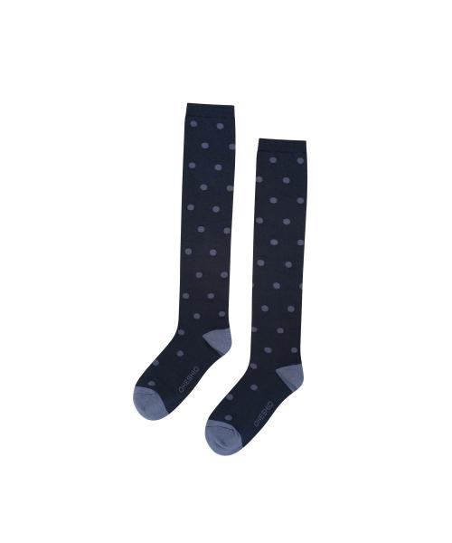 DOT KNEE SOCKS, NAVY