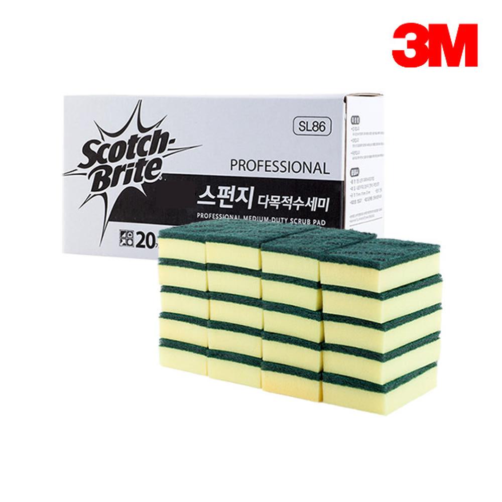 3M 스카치브라이트 스펀지다목적수세미 SL86 (벌크포장) 
