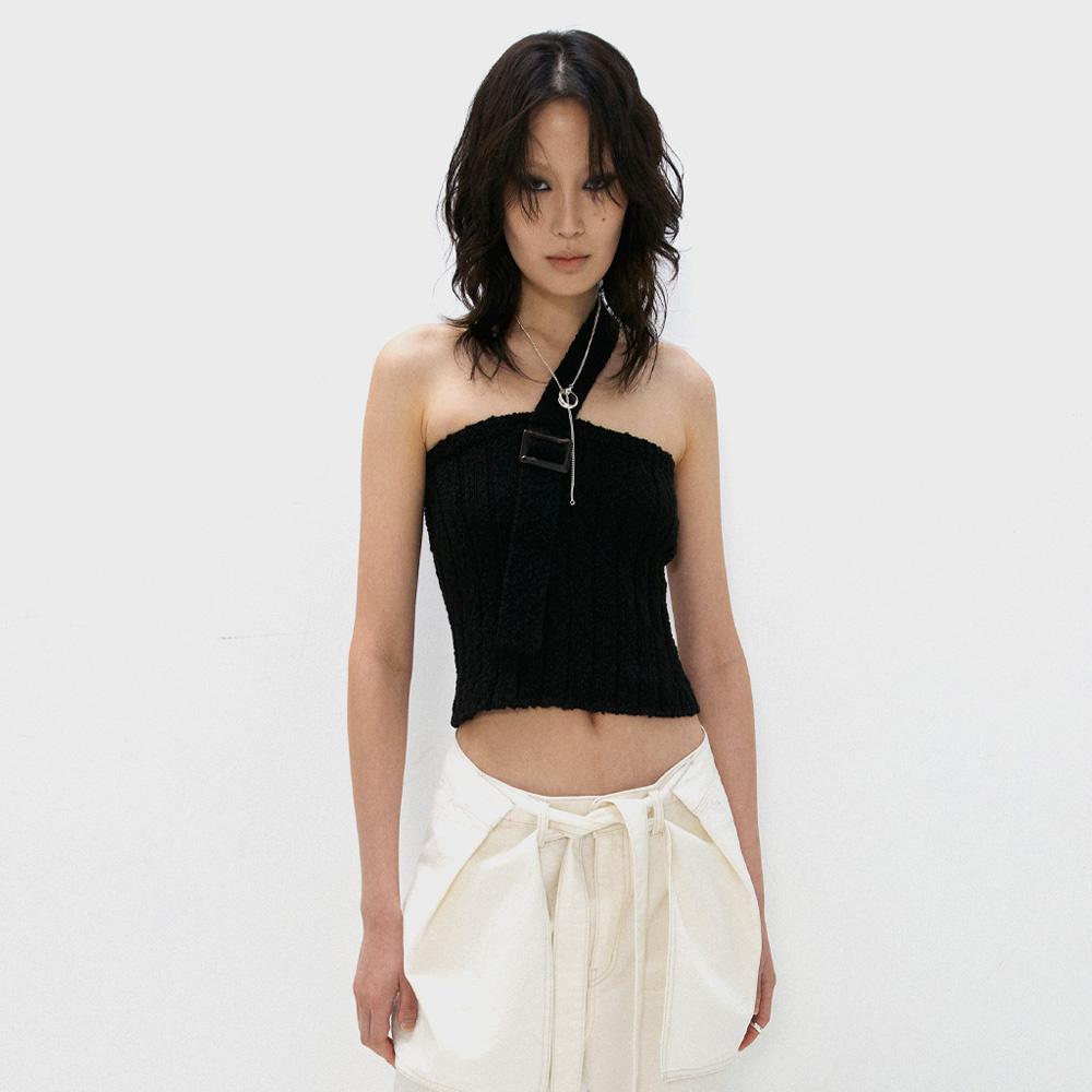 KNITTED DIVERS TOP (BLACK)
