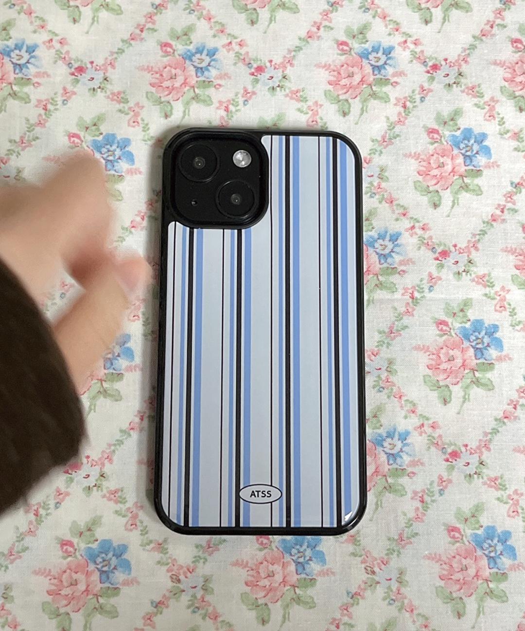 올더세임스튜디오 블루 스트라이프 에폭시 범퍼케이스