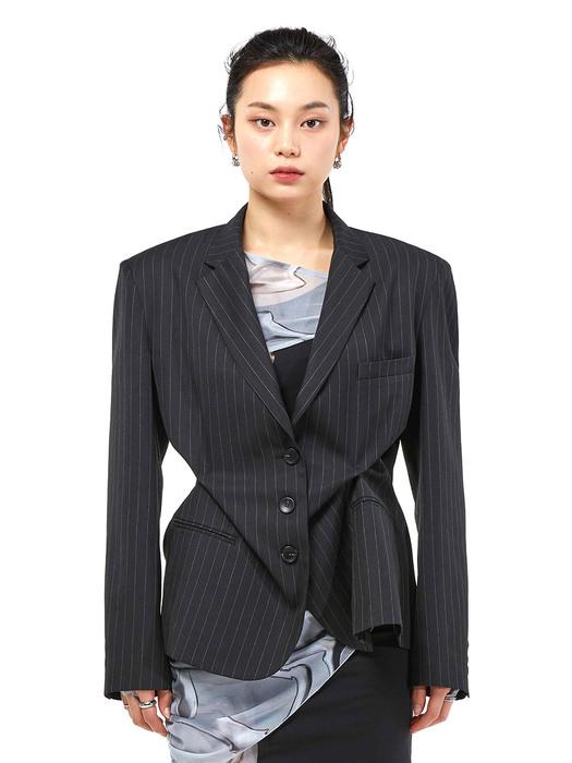 DOZI - Pinched Oversize Tailored Jacket _ Black