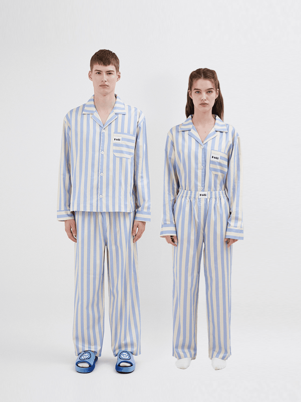 *3차 리오더* (Unisex) 페일 블루 파자마 세트