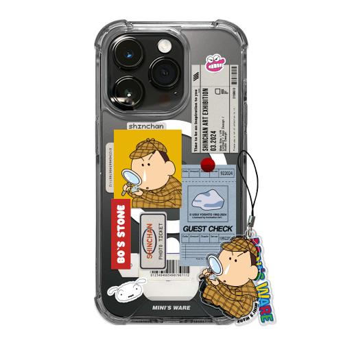 [아이폰16추가] Crayon Shin-Chan Sticker Collage Magsafe Case_Detective