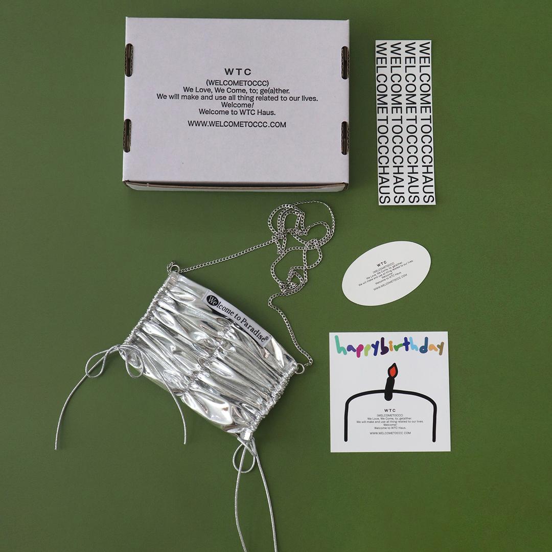 mimi bag (mirror) + silver chain