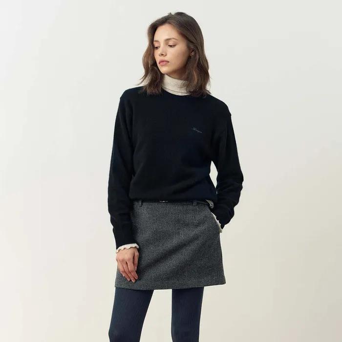 아만다 울 미니 스커트 (Pink/Gray)