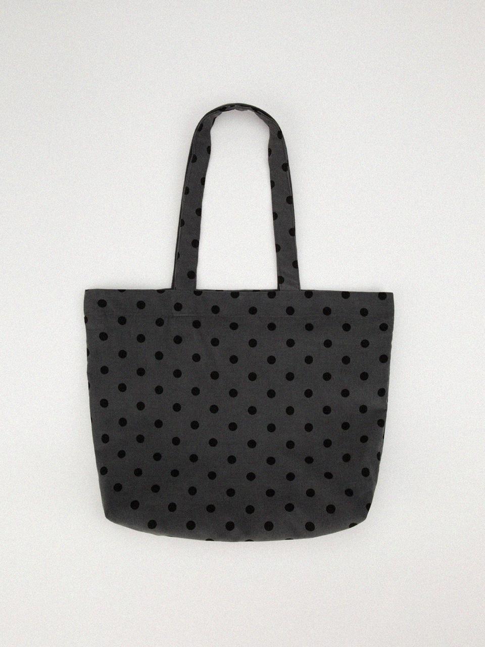 [1/20 예약배송] Dot Tote corduroy bag [charcoal]