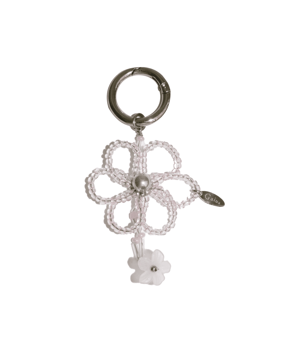 flower keyring (pink)
