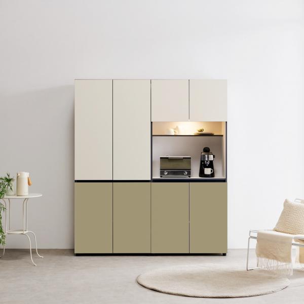 아인츠 비스포크 빌트인 냉장고장 LED 수납장