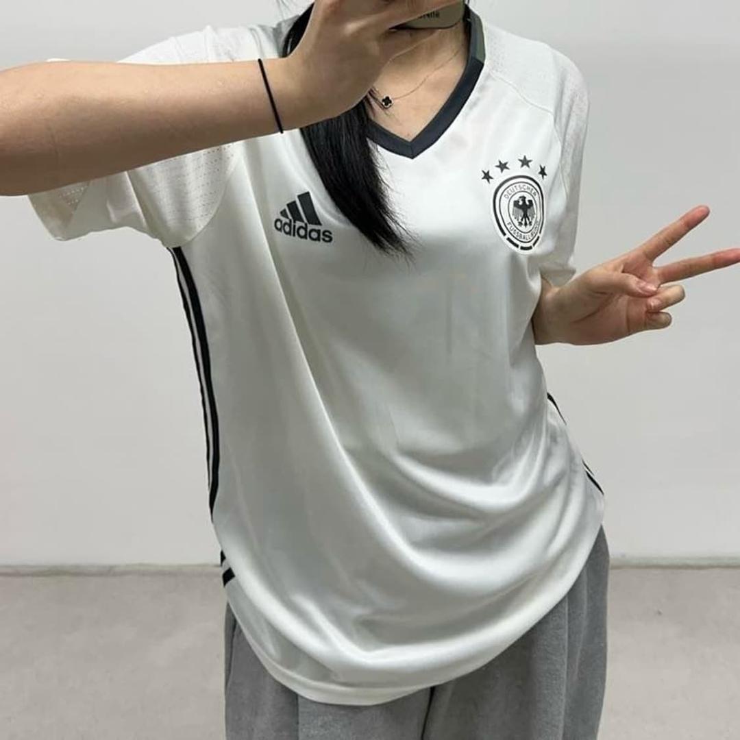 아디다스 독일 국대 15/16유니폼 흰검 4성 져지 반팔 티셔츠(110) | 후루츠패밀리