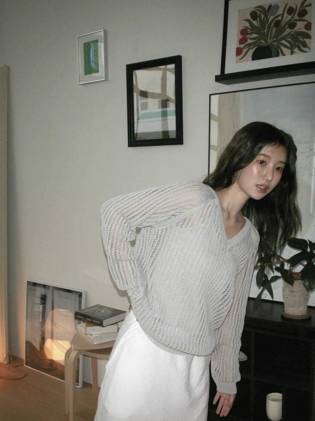 DF. Fave V-Neck Fine Knit