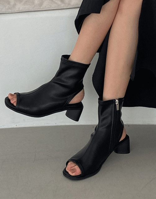 무배 오픈토앵클부츠