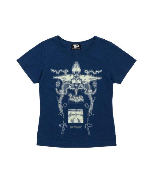 웰빙익스프레스(WELLBEING EXPRESS)  Digital Tattoo Tee Renewal Navy - 사이즈 & 후기 | 무신사