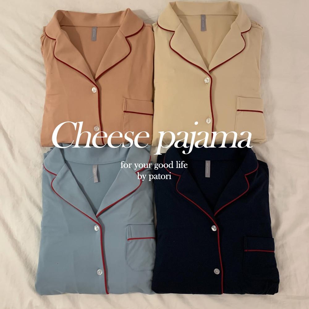 모찌 스판 파자마 신혼부부 커플잠옷 무지 편한 결혼선물